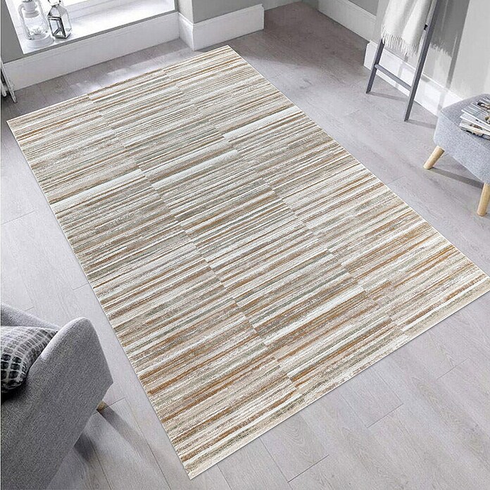 Alfombra de pelo corto Triple columna (Camel, 200 x 140 cm, 80% polipropileno / 20% poliéster) | BAUHAUS