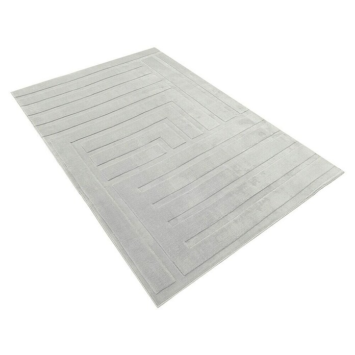 Alfombra de pelo corto Stelvio Cuadros (Plata, 230 x 160 cm, 100% Poliéster) | BAUHAUS