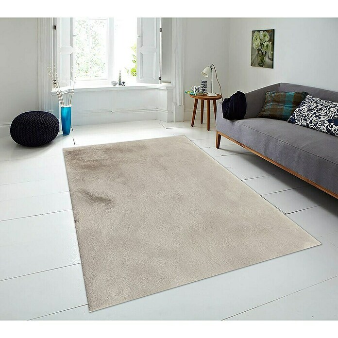 Alfombra de pelo corto Bunny (Beige, 110 x 60 cm, 100% poliéster) | BAUHAUS