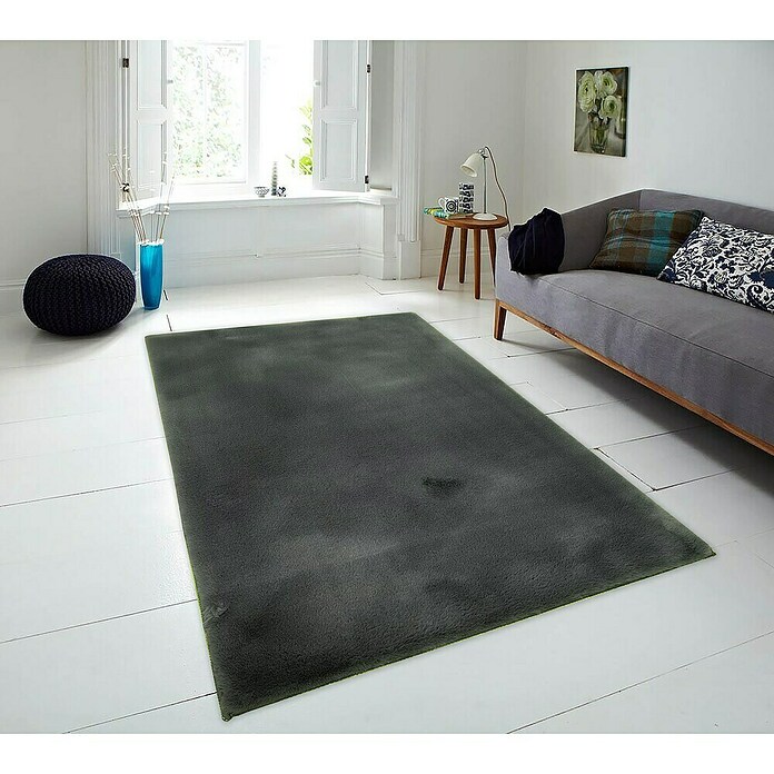 Alfombra de pelo corto Bunny (Verde, 110 x 60 cm, 100% poliéster) | BAUHAUS
