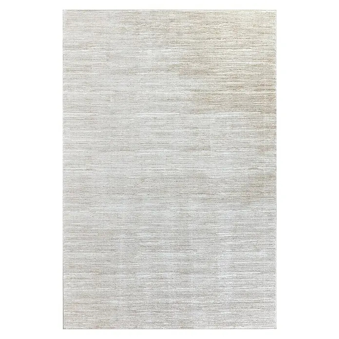 Alfombra de pelo corto Texturas - Multicolor, 230 x 160 cm, 80% polipropileno / 20% poliéster - Una alfombra de color claro con un patrón horizontal sutil, ideal para espacios de vida modernos.