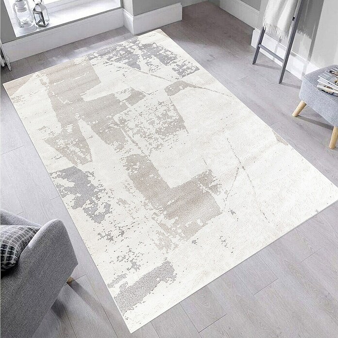 Alfombra de pelo corto Brochazos (Natural, 180 x 120 cm, 100% Poliéster) | BAUHAUS