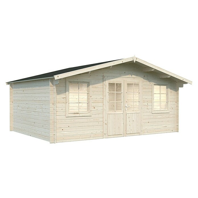 Palmako Caseta de jardín Klara (Medidas ext. (An x Pr): 518 x 424 cm, Madera, Natural) | BAUHAUS