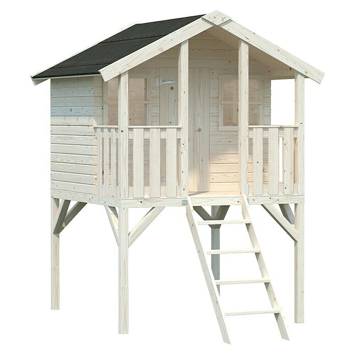 Palmako Caseta infantil Toby elevada (L x An x Al: 180 x 190 x 287 cm, Madera, Marróm) | BAUHAUS