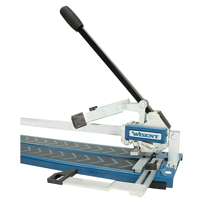 Wisent Cortador manual de azulejos RC 1200 - Longitud de corte máx.: 1.200 mm, Espesor máx. de azulejo: 12 mm - La imagen muestra un cortador de azulejos Wisent, una herramienta diseñada para el corte preciso de azulejos. Ideal para profesionales y aficionados al bricolaje.