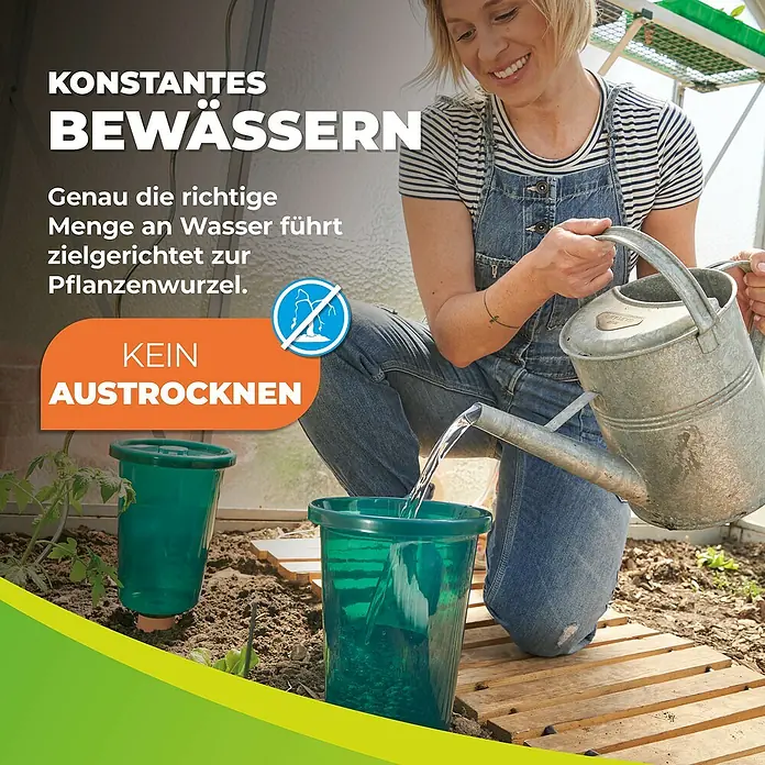 BioGreen Bewässerungssystem Hydro Cup - 4 Stk. - Bewässerungssystem für Pflanzen: Konstante Bewässerung sorgt für die richtige Wassermenge an der Pflanzenwurzel und vermeidet Austrocknung.