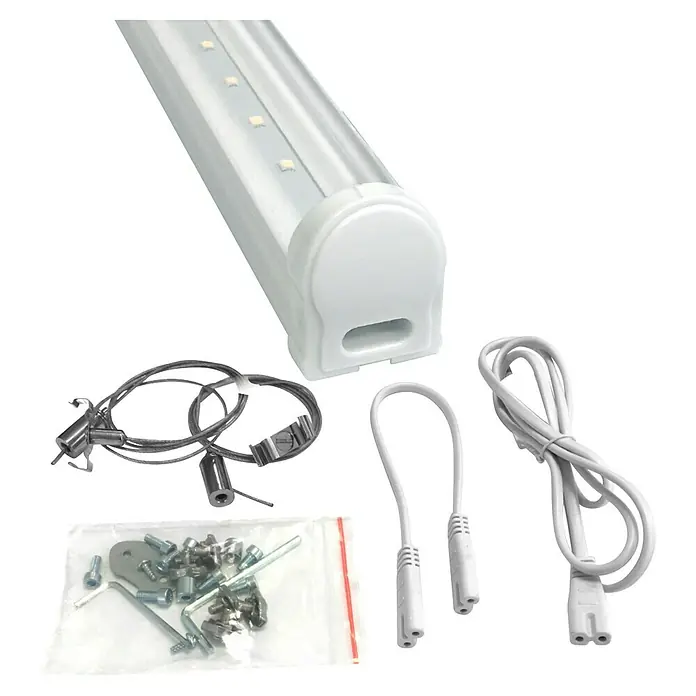 BioGreen Pflanzenlampe Florabooster 200 - Länge: 90 cm - LED-Röhrenleuchte mit Zubehör. Diese Leuchte bietet eine effiziente Beleuchtungslösung für verschiedene Anwendungen, inklusive Montageelemente.