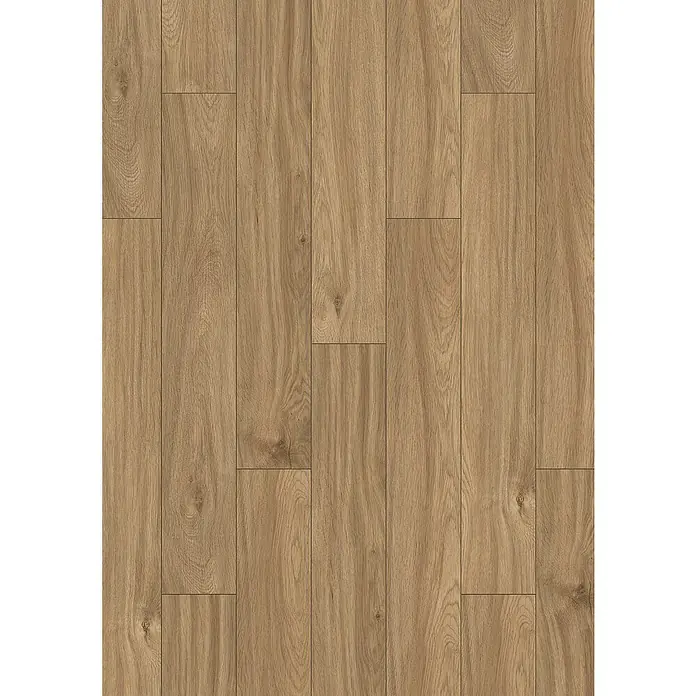 LOGOCLIC Aquaprotect Laminat - Soft Oak, Landhausdiele, 1.288 x 195 x 8 mm - Nahaufnahme von hellem Laminatboden mit natürlicher Holzoptik und feiner Maserung. Ideal für moderne Innenräume.