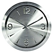 Wanduhr rund (Silber, Durchmesser: 40 cm)