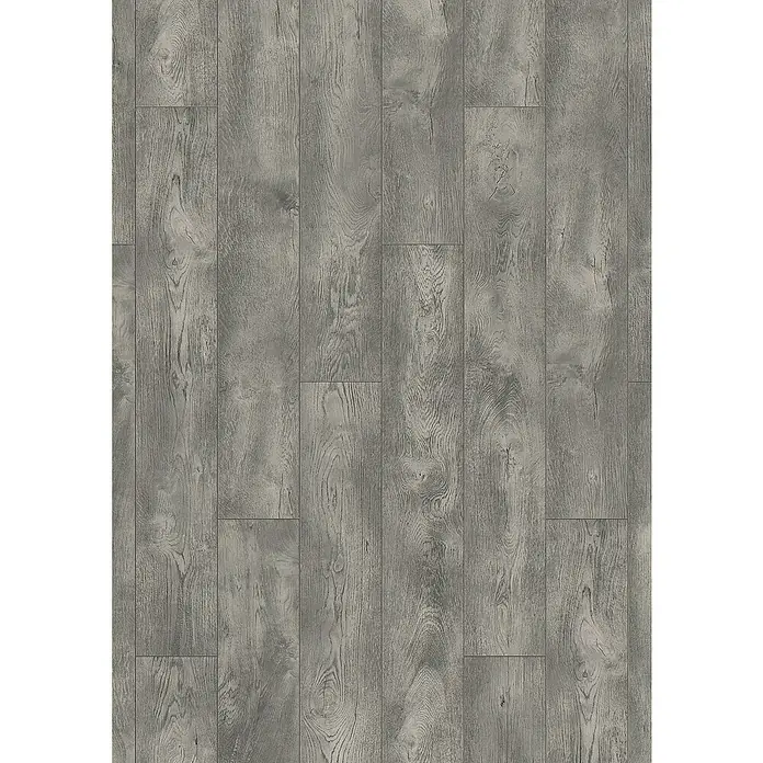LOGOCLIC Family Laminatmuster Sintra - 300 x 195 x 7 mm, Landhausdiele - Graue Holzdielen mit Maserung für Bodenbeläge, ideal für moderne Wohnräume.