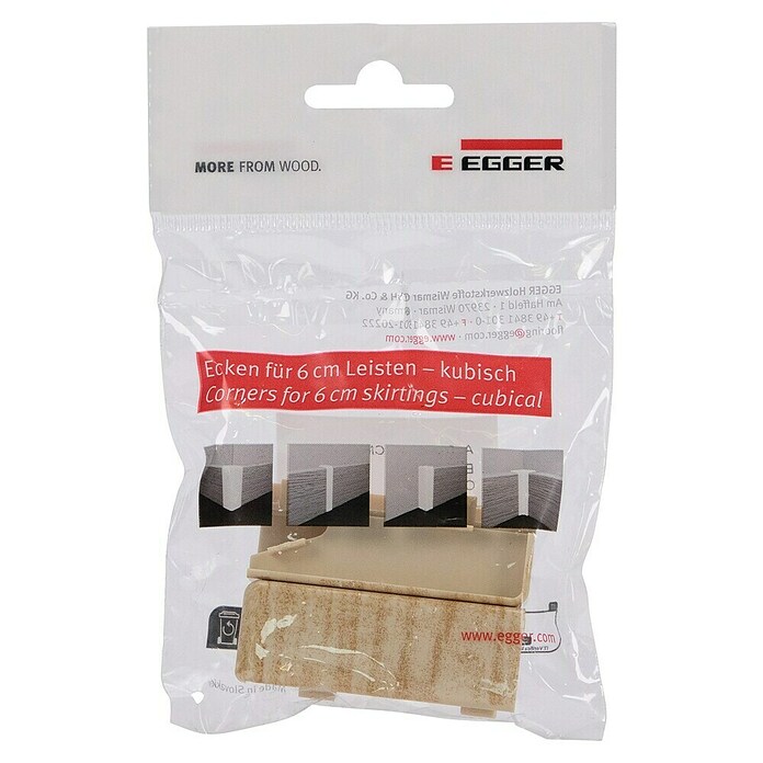 Egger Außenecke Cubical (Eiche creme, 2 Stk., Passend für: Egger Cubical Sockelleisten 14 x 58 mm) | BAUHAUS