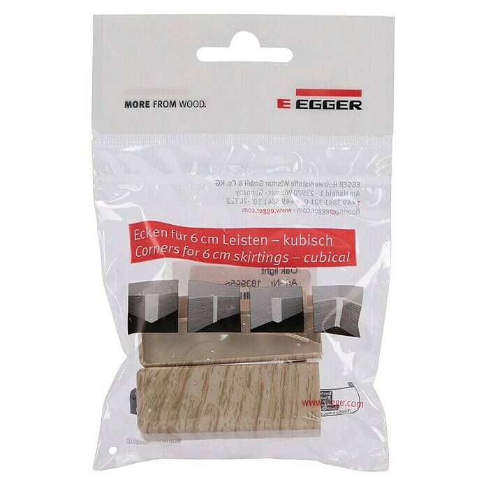 Egger Außenecke Cubical (Eiche hell, 2 Stk., Passend für: Egger Cubical Sockelleisten 14 x 58 mm) | BAUHAUS