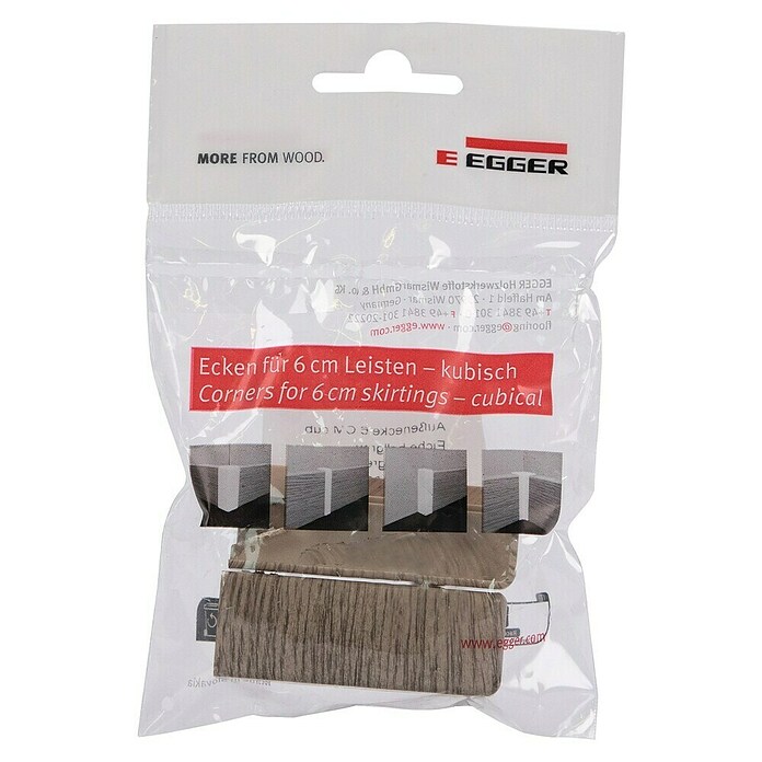 Egger Außenecke Cubical (Eiche hellgrau, 2 Stk., Passend für: Egger Cubical Sockelleisten 14 x 58 mm) | BAUHAUS