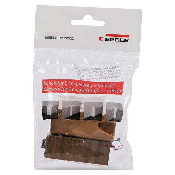 Egger Außenecke Cubical (Nußbaum braun, 2 Stk., Passend für: Egger Cubical Sockelleisten 14 x 58 mm) | BAUHAUS