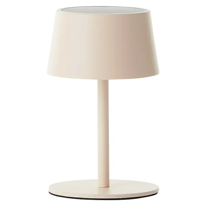 Brilliant Solar-Tischleuchte Viani - 2 W, L x B x H: 9 x 9 x 25 cm, Beige, IP44 - Elegante, beigefarbene Tischleuchte, ideal für eine sanfte Beleuchtung und stilvolle Akzente im Wohnbereich. Minimalistisches Design und hohe Qualität.