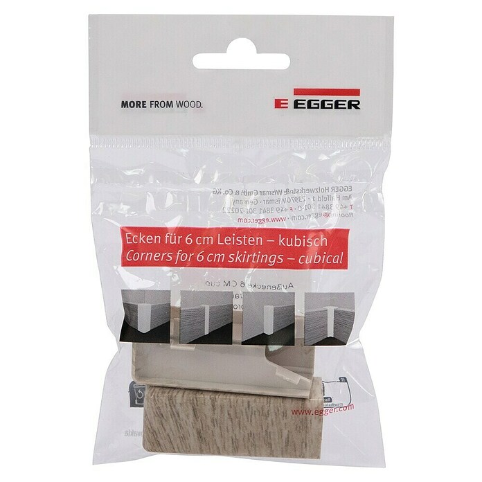 Egger Außenecke Cubical (Eiche mittelbraun, 2 Stk., Passend für: Egger Cubical Sockelleisten 14 x 58 mm) | BAUHAUS
