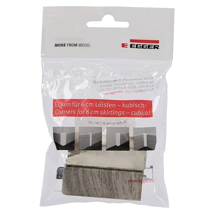 Egger Außenecke Cubical (Eiche grau, 2 Stk., Passend für: Egger Cubical Sockelleisten 14 x 58 mm) | BAUHAUS