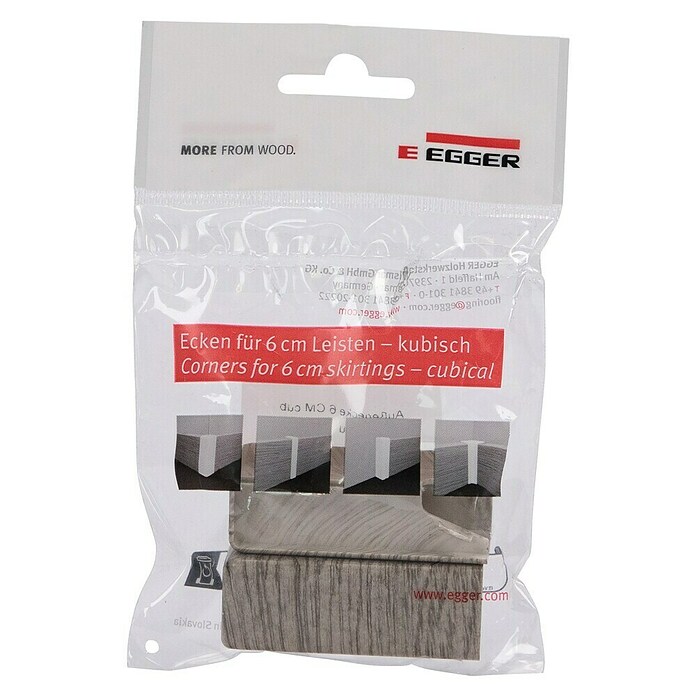 Egger Außenecke Cubical (Esche grau, 2 Stk., Passend für: Egger Cubical Sockelleisten 14 x 58 mm) | BAUHAUS
