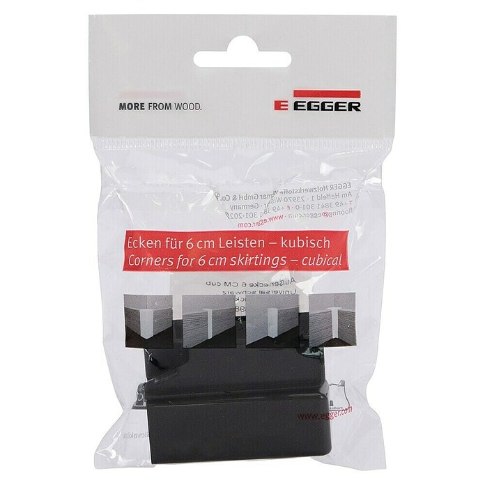Egger Außenecke Cubical (Universal schwarz, 2 Stk., Passend für: Egger Cubical Sockelleisten 14 x 58 mm) | BAUHAUS