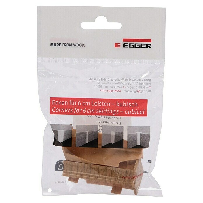 Egger Innenecke Cubical (Eiche rotbraun, 2 Stk., Passend für: Egger Cubical Sockelleisten 14 x 58 mm) | BAUHAUS
