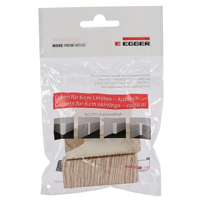 Egger Außenecke Cubical (Esche beige, 2 Stk., Passend für: Egger Cubical Sockelleisten 14 x 58 mm) | BAUHAUS