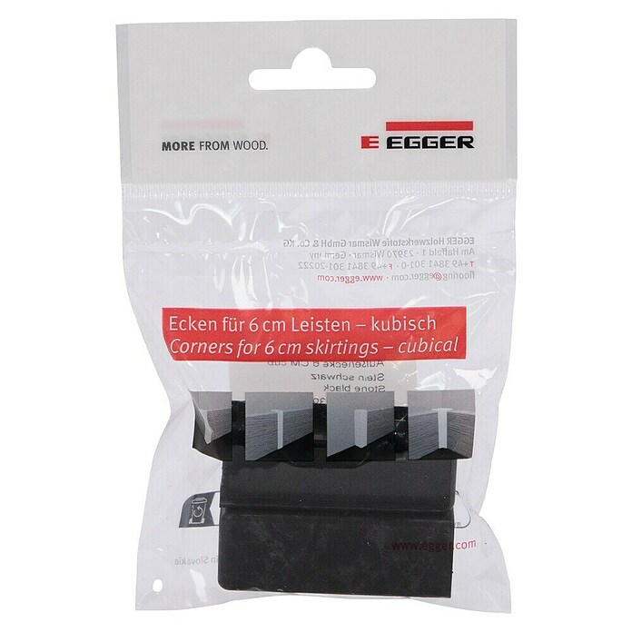 Egger Außenecke Cubical (Stein schwarz, 2 Stk., Passend für: Egger Cubical Sockelleisten 14 x 58 mm) | BAUHAUS