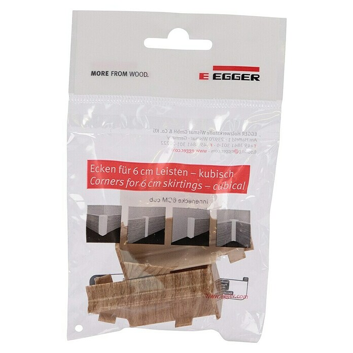 Egger Innenecke Cubical (Eiche honig, 2 Stk., Passend für: Egger Cubical Sockelleisten 14 x 58 mm) | BAUHAUS