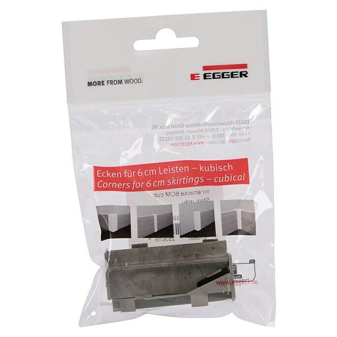 Egger Innenecke Cubical (Stein grau, 2 Stk., Passend für: Egger Cubical Sockelleisten 14 x 58 mm) | BAUHAUS