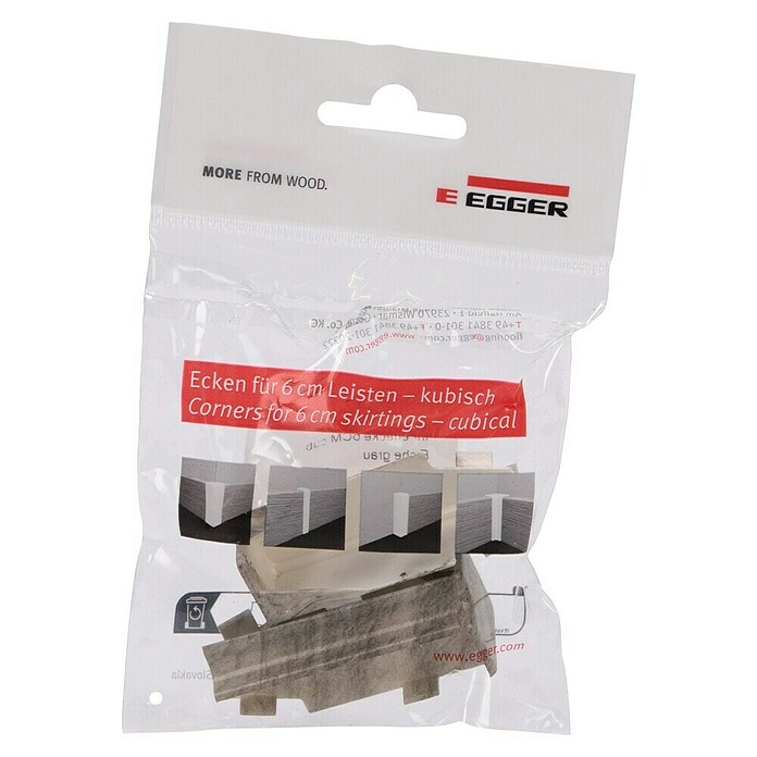 Egger Innenecke Cubical (Eiche grau, 2 Stk., Passend für: Egger Cubical Sockelleisten 14 x 58 mm) | BAUHAUS