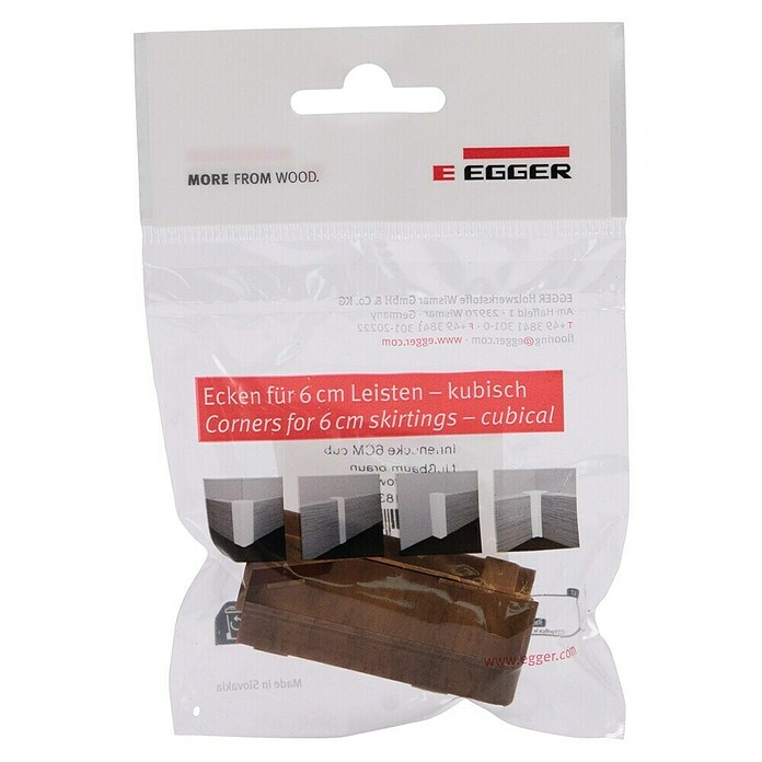 Egger Innenecke Cubical (Nußbaum braun, 2 Stk., Passend für: Egger Cubical Sockelleisten 14 x 58 mm) | BAUHAUS