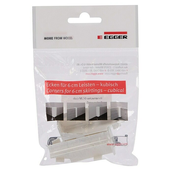 Egger Innenecke Cubical (Eiche weiß, 2 Stk., Passend für: Egger Cubical Sockelleisten 14 x 58 mm) | BAUHAUS