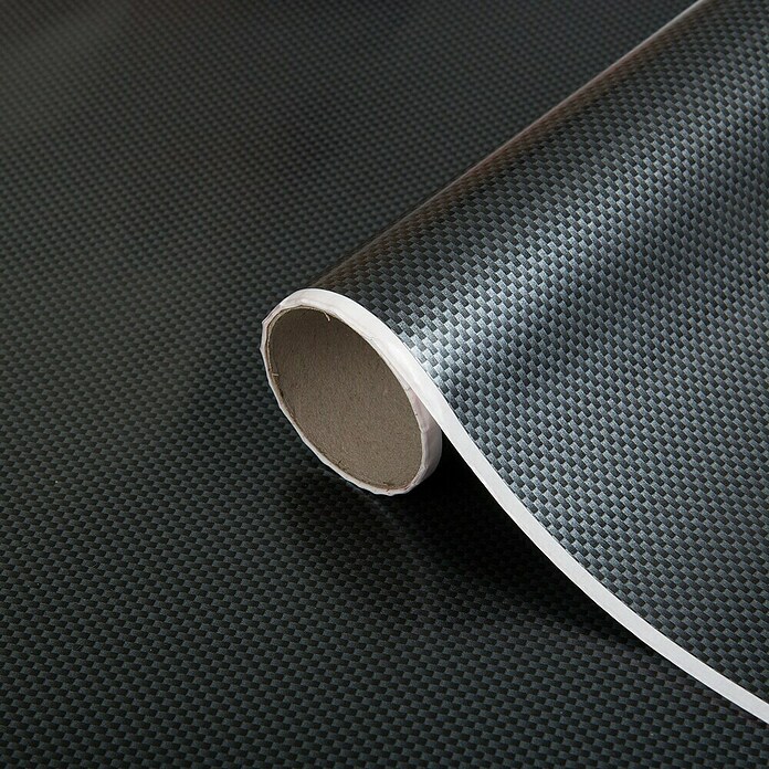 D-c-fix Carbonoptikfolie (150 x 45 cm, Schwarz/Silber, Selbstklebend)