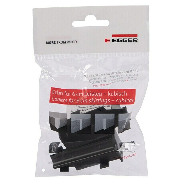 Egger Innenecke Cubical (Universal schwarz, 2 Stk., Passend für: Egger Cubical Sockelleisten 14 x 58 mm) | BAUHAUS