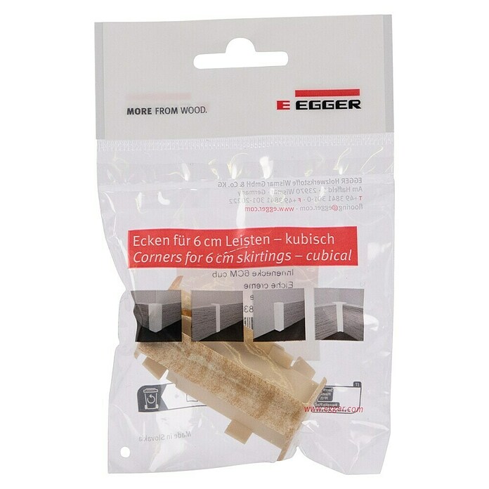 Egger Innenecke Cubical (Eiche creme, 2 Stk., Passend für: Egger Cubical Sockelleisten 14 x 58 mm) | BAUHAUS