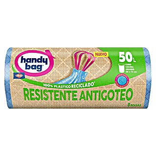 Handy bag Bolsas de basura Antigoteo (50 l, 8 ud., Azul)