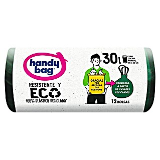 Handy bag Bolsas de basura ECO 100% (30 l, 12 ud., Verde)