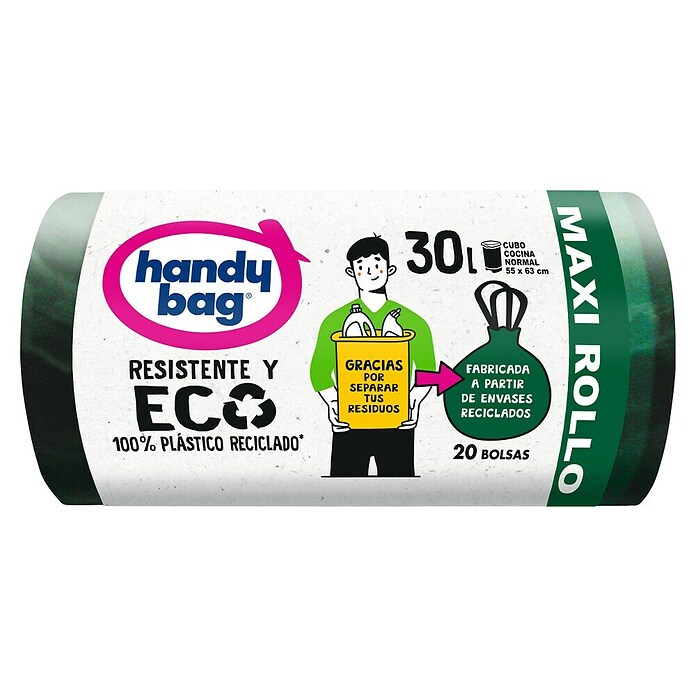 Handy bag Bolsas de basura ECO 100% (30 l, 20 ud., Verde) | BAUHAUS