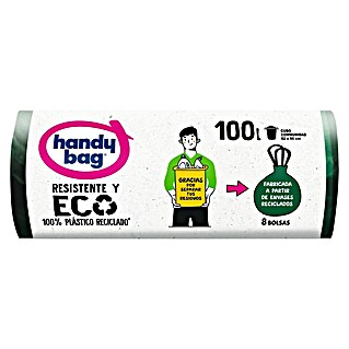 Handy bag Bolsas de basura ECO 100% (100 l, 8 ud., Verde)