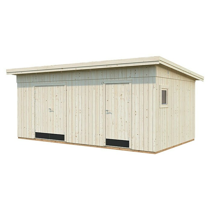 Palmako Caseta de jardín Kalle (Medidas ext. (An x Pr): 611 x 387 cm, Madera, Natural) | BAUHAUS