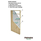 Palmako Caseta de jardín Olaf (Medidas ext. (An x Pr): 606 x 368 cm, Madera, Natural) | BAUHAUS
