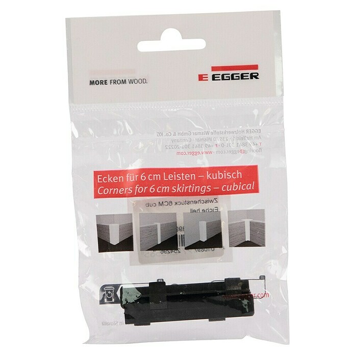Egger Übergangskappe Cubical (Stein schwarz, 2 Stk., Passend für: Egger Cubical Sockelleisten 14 x 58 mm) | BAUHAUS