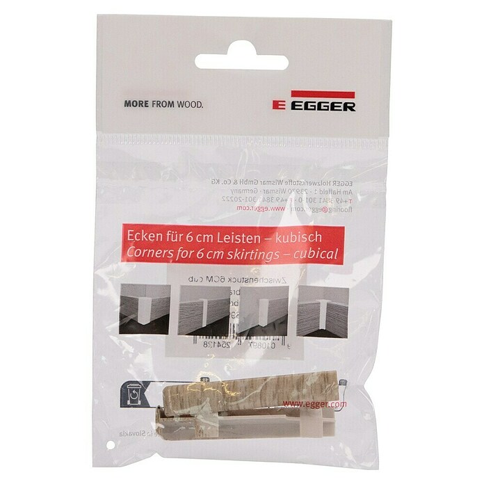 Egger Übergangskappe Cubical (Eiche mittelbraun, 2 Stk., Passend für: Egger Cubical Sockelleisten 14 x 58 mm) | BAUHAUS