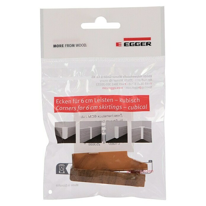 Egger Übergangskappe Cubical (Nußbaum braun, 2 Stk., Passend für: Egger Cubical Sockelleisten 14 x 58 mm) | BAUHAUS