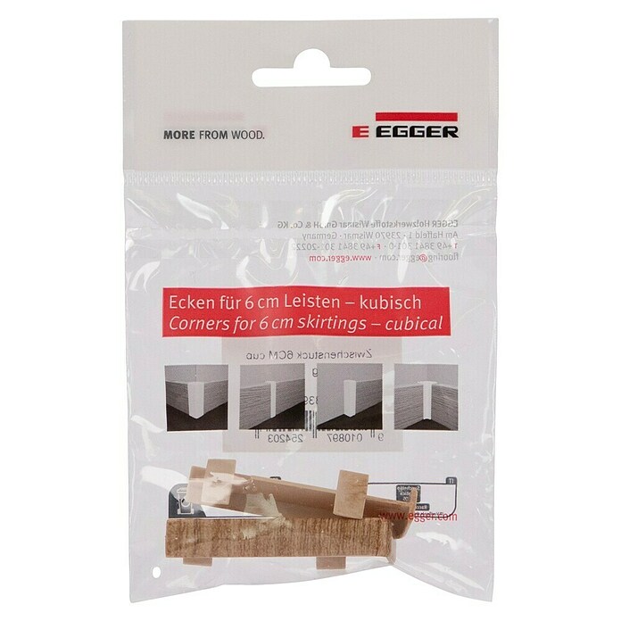 Egger Übergangskappe Cubical (Eiche honig, 2 Stk., Passend für: Egger Cubical Sockelleisten 14 x 58 mm) | BAUHAUS