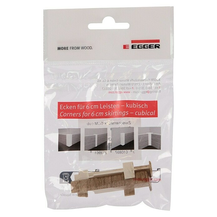 Egger Übergangskappe Cubical (Eiche beige, 2 Stk., Passend für: Egger Cubical Sockelleisten 14 x 58 mm) | BAUHAUS