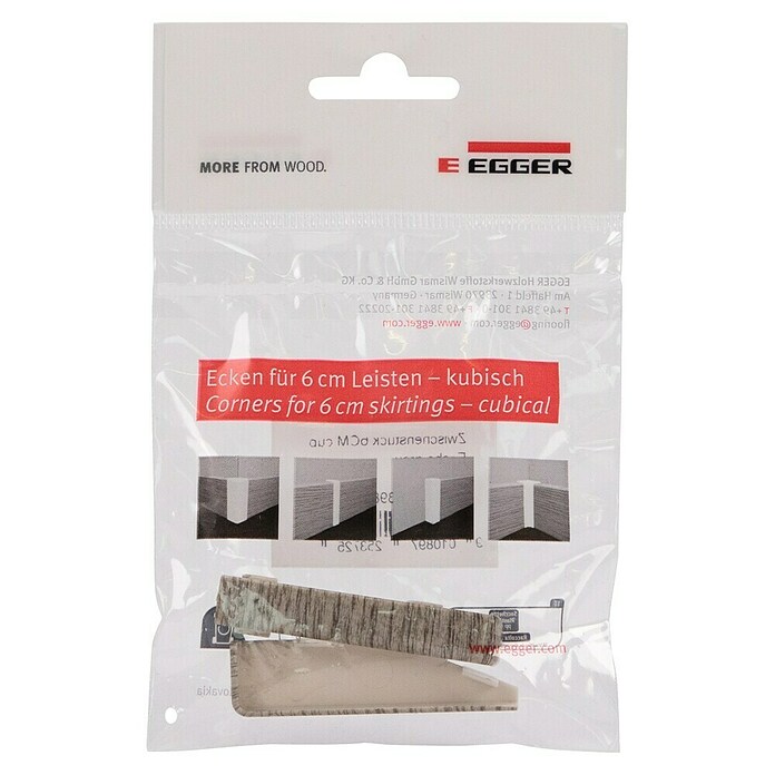 Egger Übergangskappe Cubical (Esche grau, 2 Stk., Passend für: Egger Cubical Sockelleisten 14 x 58 mm) | BAUHAUS