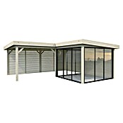 Palmako Caseta de jardín Lenna Set 711 Slide Plus (Medidas ext. (An x Pr): 628 x 628 cm, Madera, Natural) | BAUHAUS