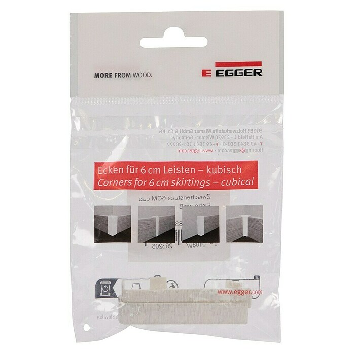Egger Übergangskappe Cubical (Eiche weiß, 2 Stk., Passend für: Egger Cubical Sockelleisten 14 x 58 mm) | BAUHAUS