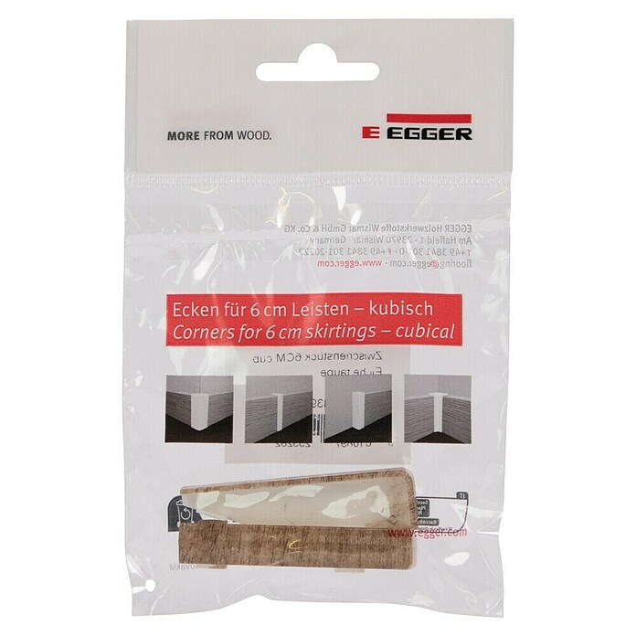Egger Übergangskappe Cubical (Eiche taupe, 2 Stk., Passend für: Egger Cubical Sockelleisten 14 x 58 mm) | BAUHAUS