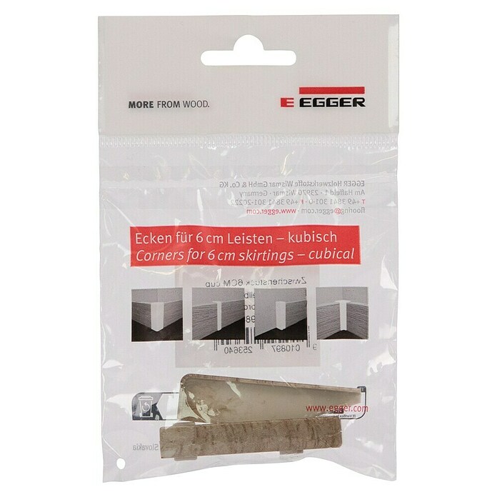 Egger Übergangskappe Cubical (Nußbaum hellbraun, 2 Stk., Passend für: Egger Cubical Sockelleisten 14 x 58 mm) | BAUHAUS